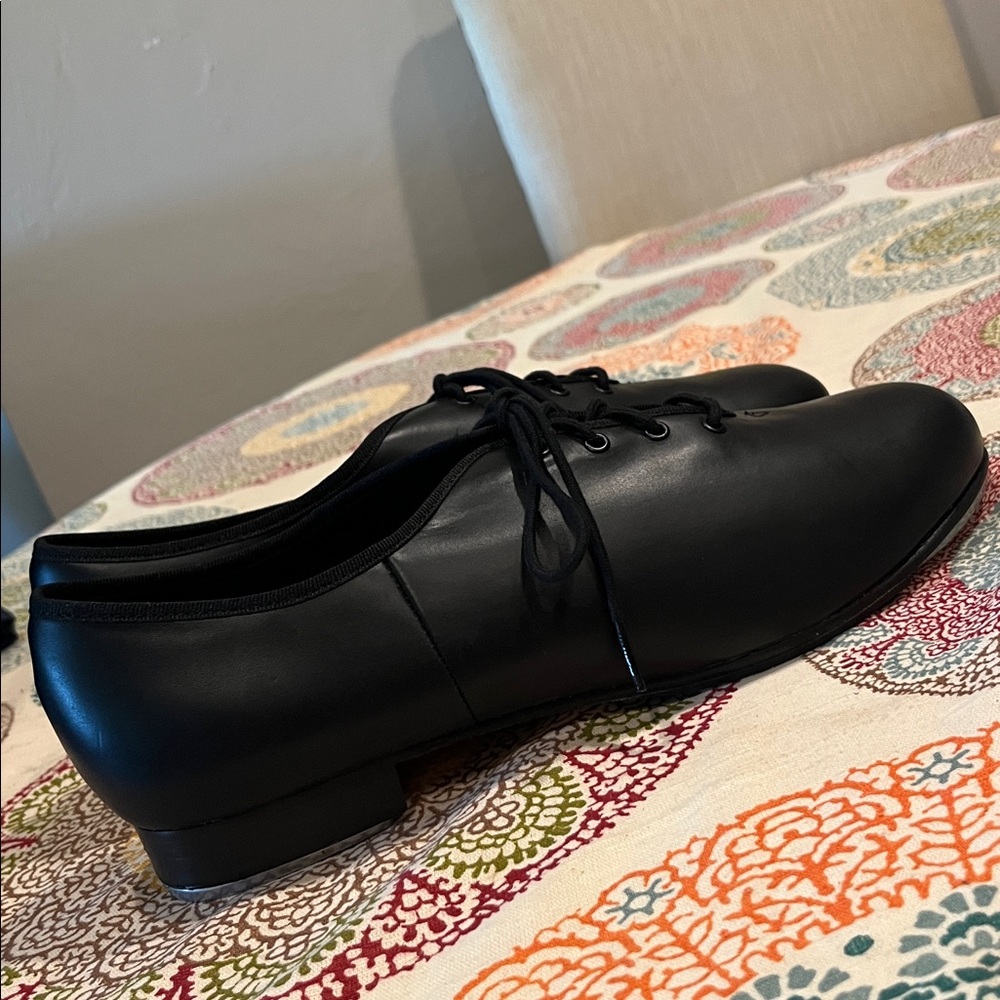Capezio Black Leather Tap Dance Shoes size 14 women’s - Picture 3 of 9